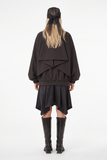 Square Bomber Jacket in Soft Shell Black